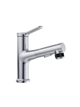 BB-LVMD-CRM-W0 Смеситель для раковины без донного клапана с выдвижным изливом Исполнение: Хром 