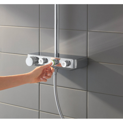 Душевая система поворотная с термостатом Grohe SmartControl хром (26508000)