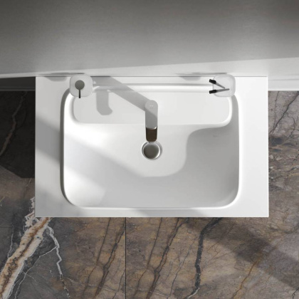 База под раковину с нишей и 1 ящиком универсальная, 70х80,8х49,2 см, коричневая, M8FFUX0801OF