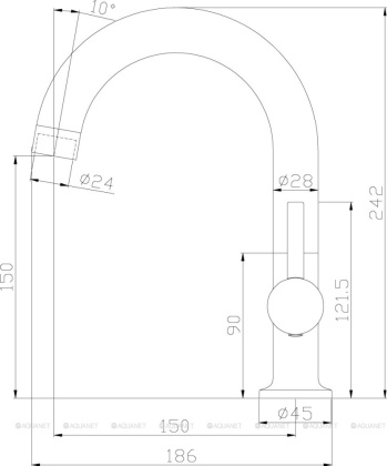 Смеситель Rossinka X25-24U для кухни/раковины